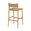 Tabouret de bar en corde de papier tissé et bois de chêne