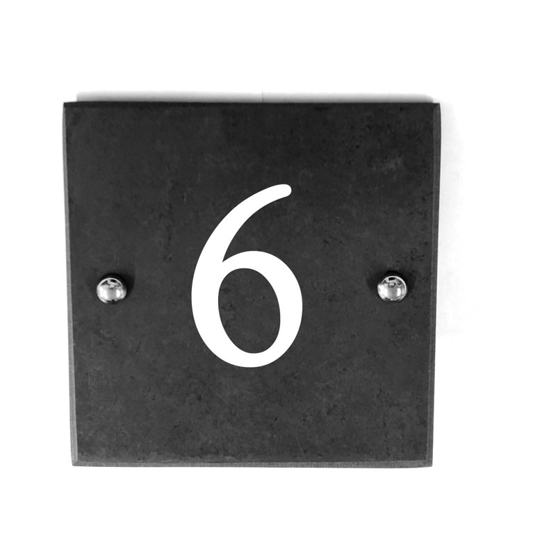 Tomalin 15cm H Slate House Number