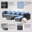 Aalijah Outdoor Garden Corner Sofa with Cushions
