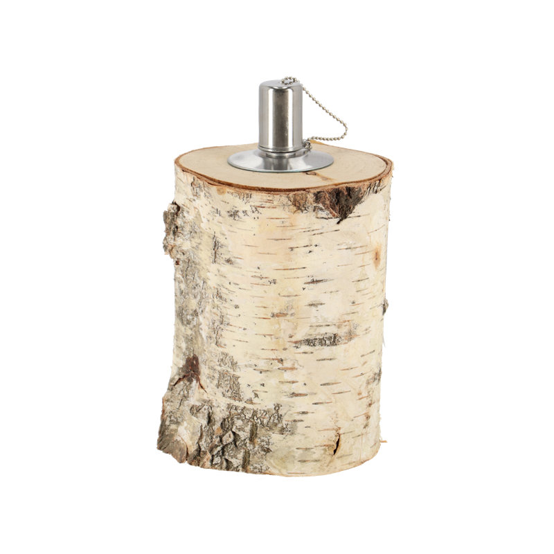 Birch Log Oil Lamp