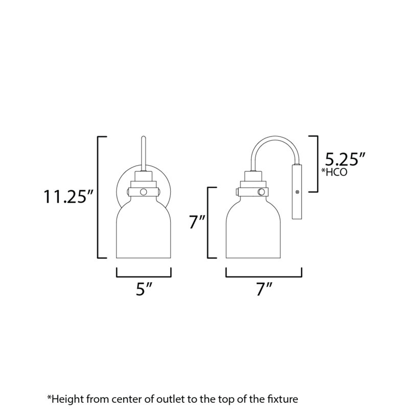 Arold Steel Armed Sconce, Satin Brass