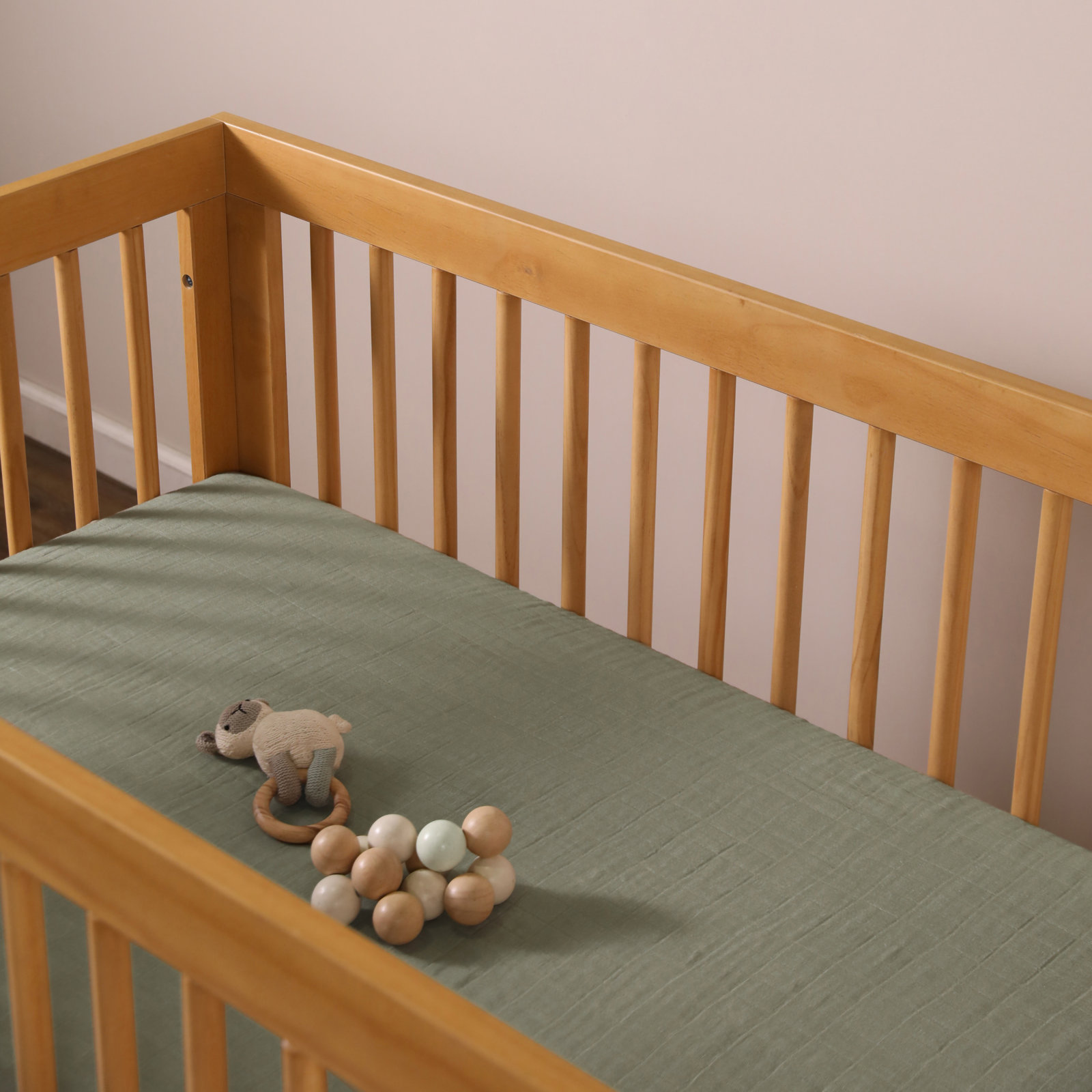 Matcha Muslin Crib Sheet