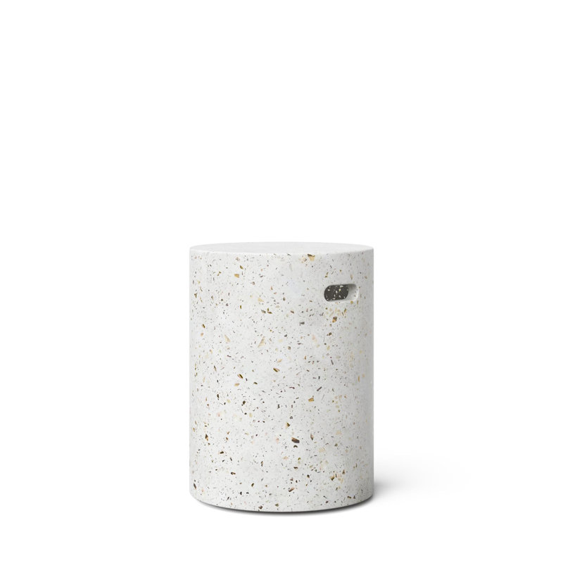 Mixx Cylinder Stool, Ivory Terrazo