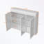  Arched Wall Cabinets with 3 Glass Doors-106246388