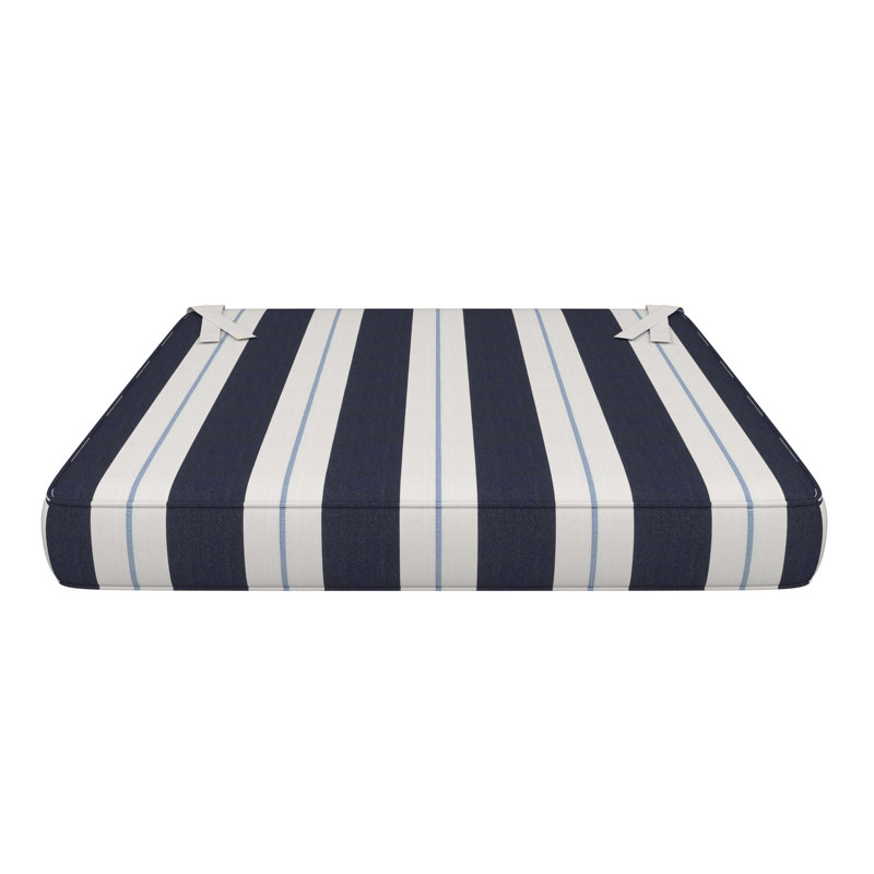 Sunbrella® Indoor Outdoor Dining Chair Seat Cushion, 20" W x 20" D, Relate Harbor