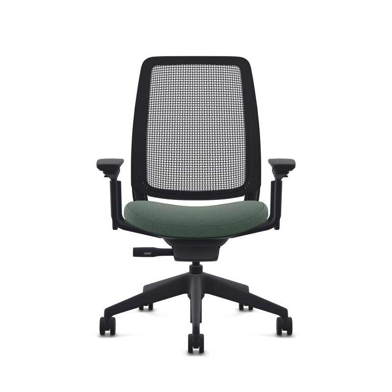 Steelcase Series 2 3D Microknit Airback Task Chair, Scarlet/Graphite, Black, Hard Floor
