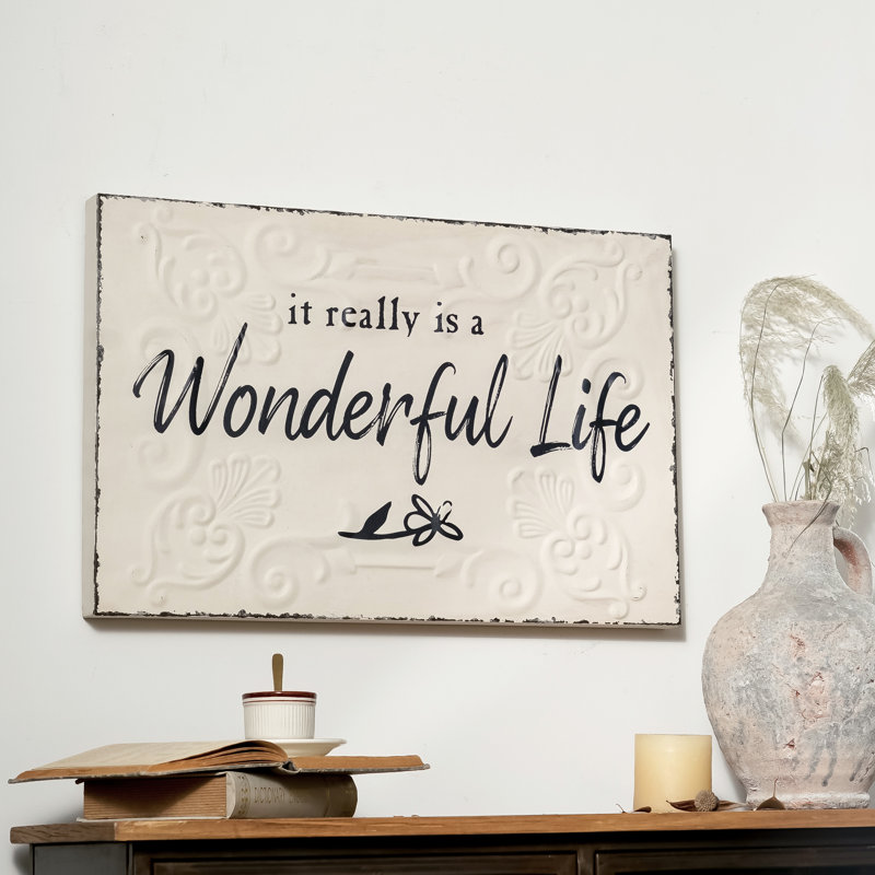 It Really Is A Wonderful Life Chic Handmade Farmhouse Ornate Metal Wall Decor