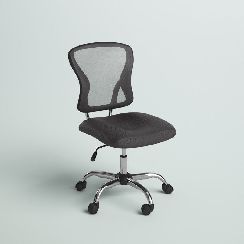 Chaise de travail en filet Crenguta, Gris foncé, Non