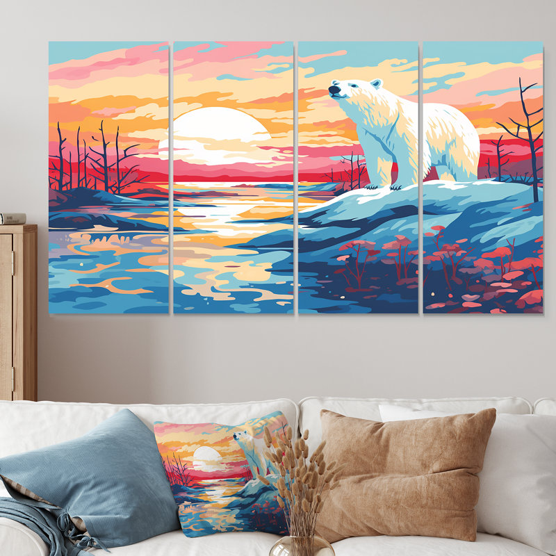 Ensemble d'art mural 4 pièces Sunrise, H 28 po x l 48 po