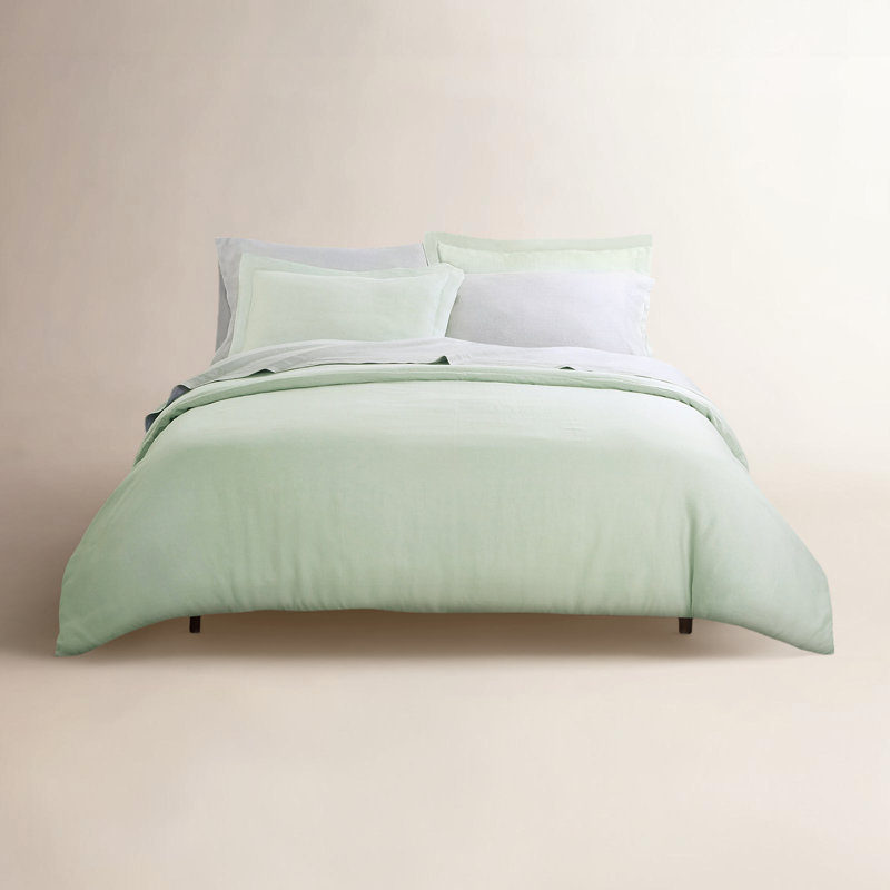Frazier 100% Linen Machine Woven Sheet Set, King Sheet Set with 2 Pillowcases, Smoke