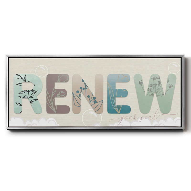 «Renew Your Soul», toile encadrée, H 24 po x l 60 po