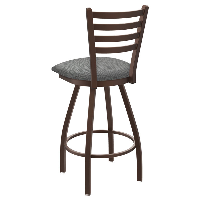 Tabouret de bar pivotant de 36" Evers, Bronze, Tissu - alpin graphique, Tabouret de bar (siège d’une hauteur de 30 po)
