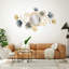 Décoration murale - Grande sculpture murale en métal - Style géométrique moderne et circulaire - Décoration murale pour salon, salle à manger, chambre à coucher, entrée, cuisine