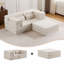 Canapé d'intérieur pour la maison, canapé-lit convertible au sol, 2 places avec 1 repose-pieds-133677717