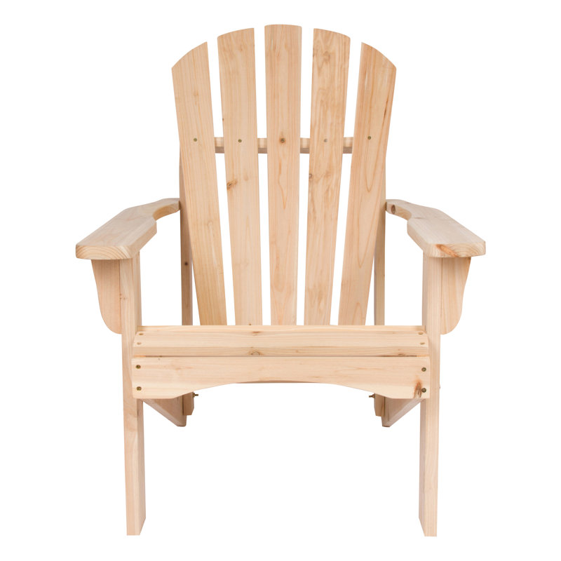 Chaise Adirondack en bois Brently, Naturel