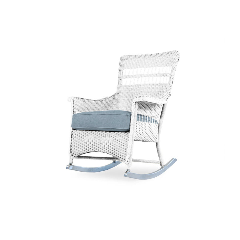Nantucket Outdoor Rocker Chair, White, Demo Stone