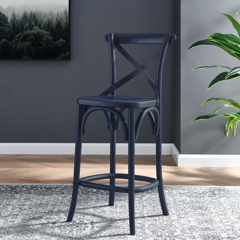 Modway Gear Stool, Counter Stool (25.5" Seat Height), Blue