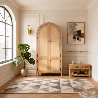 Arched Kitchen Pantry Cabinet