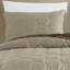 Ensemble de couvre-lit 3 pièces en satin uni - Ensemble de literie luxueux à finition satinée pour une chambre à coucher moderne-121936146-121936148