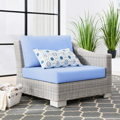 Fauteuil d'extérieur en rotin Conway