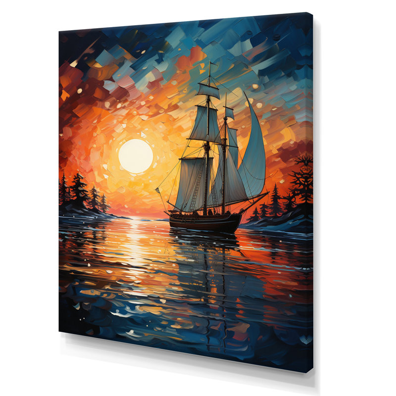 Voilier «Seafaring Dreams II» sur toile, L 24 po x H 32 po, Toile tendue