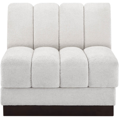 Quinn Chenille Fabric Armless Chair