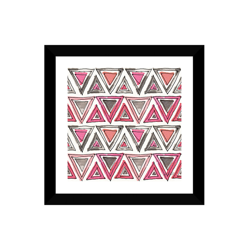 Art sur motif d’accents chic, H 16 po x l 16 po x P 1 po, Papier avec cadre noir