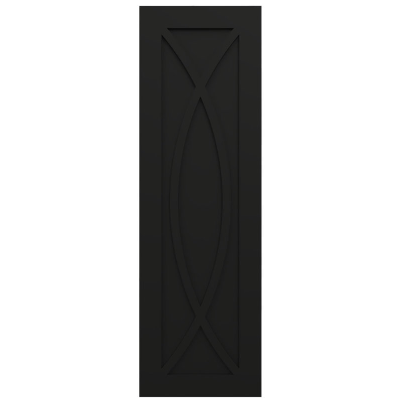 Volets de style moderne EnduraCore Composite Rosa, L 15 po, Noir, noir, noir, noir, H 75 po