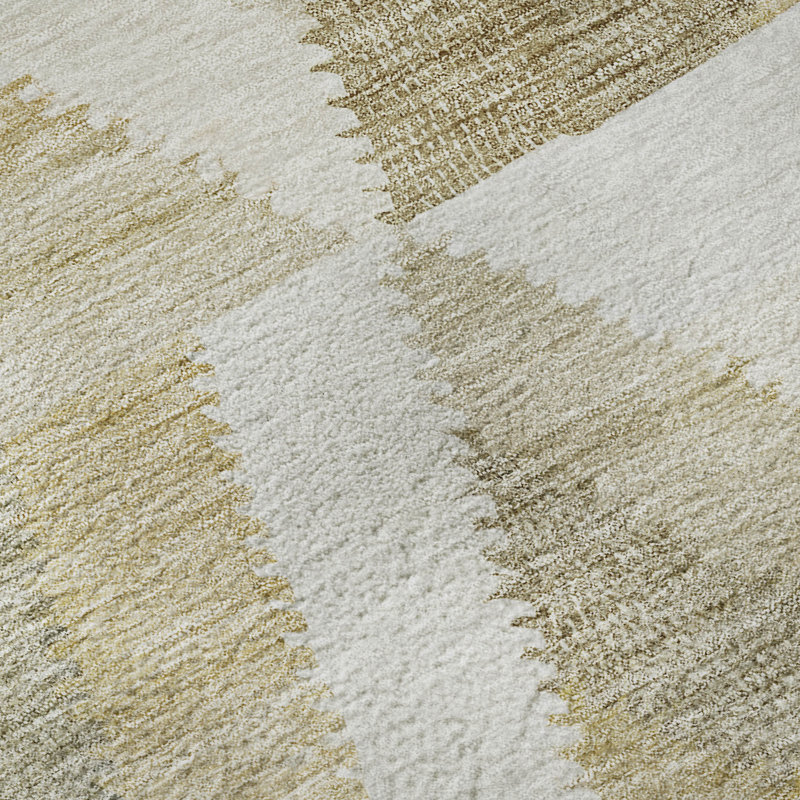 Tapis géométrique de qualité supérieure lavable à la machine Larock AMF1241, Tapis de couloir 2 pi 3 po x 7 pi 6 po