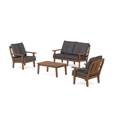 Mission 4 Piece Sofa Seating Group with Cushions
