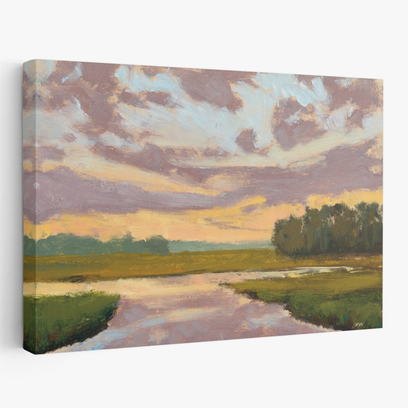 Coucher de soleil contemporain Lowcountry, H 24 po x l 16 po