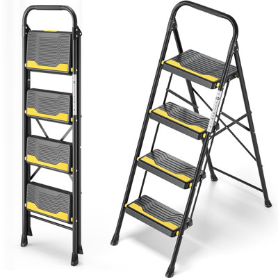 4 Step Ladder, Heavy-Duty 150KG Capacity