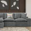 Canapé modulaire en L en chenille Boneless-1435157145