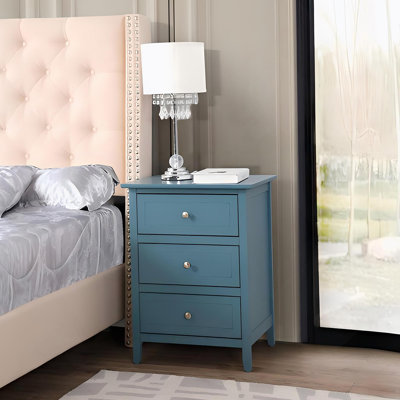 Table de chevet sarcelle décorative pour chambre à coucher moderne