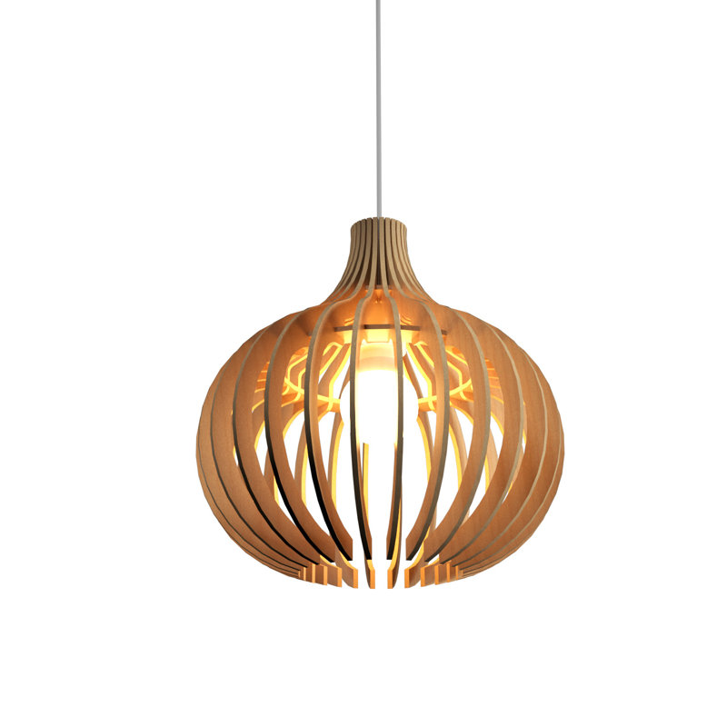 Stecche Di Legno 1 - Light Pendant, 11.7" H x 11.31" W x 11.31" D, Maple