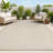 Wanneroo High-Low Minimalist Scandi Striped Beige/Cream Indoor/Outdoor Rug-1033487987