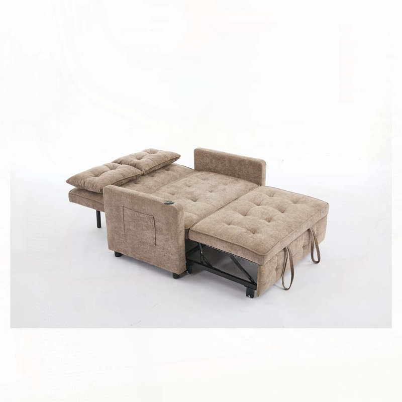 Fauteuil convertible Boneless, Chameau