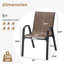 Ensemble de 6 chaises de salle à manger empilables pour terrasse