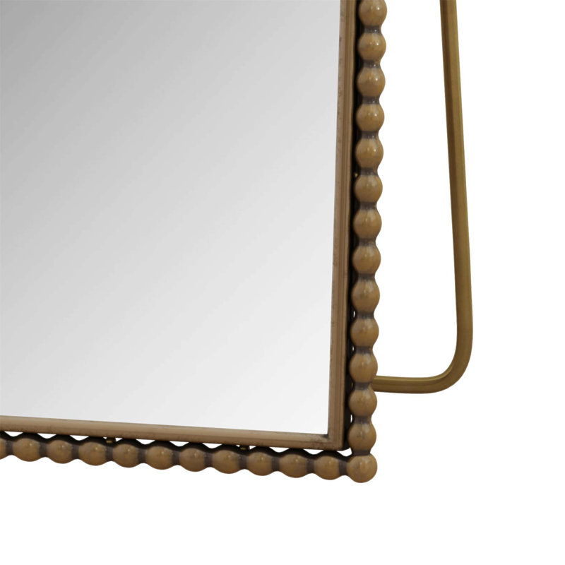 Iron Arch Retro Full Length Mirror with Supporting Feet, Perfect for Living Room and Bedroom Decor, Gold