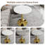 Table d'appoint fonctionnelle et moderne en marbre et or