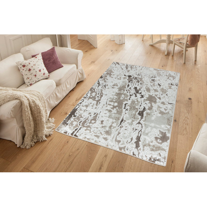 Petra Collection 8' x 10' Multicolor Abstract Synthetic Area Rug