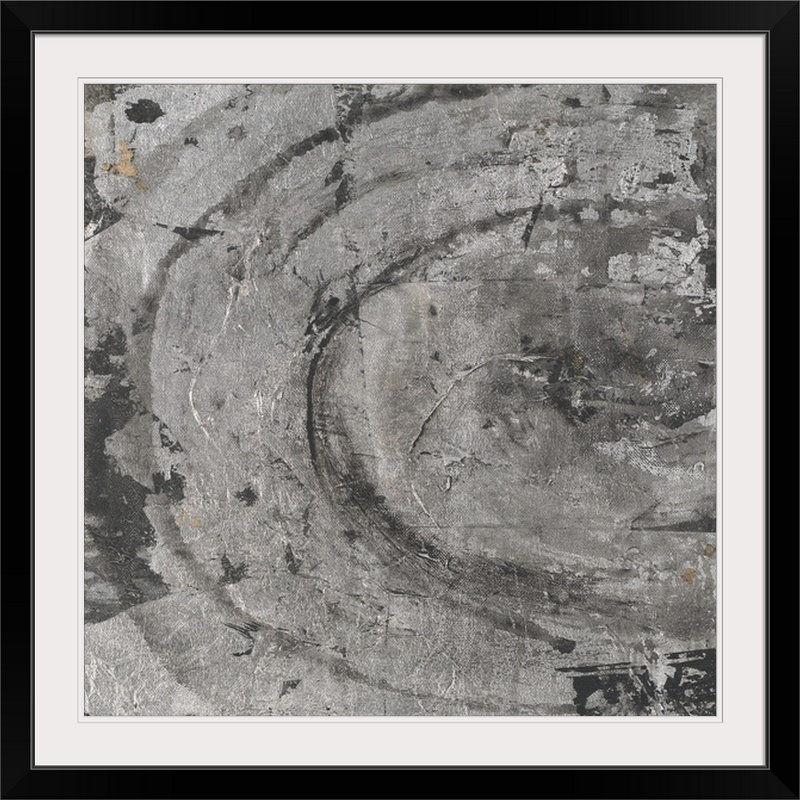 « engrained metals x » par l’impression de peinture Alexys Henry, Noir encadré, 20" H x 20" lx 1" p