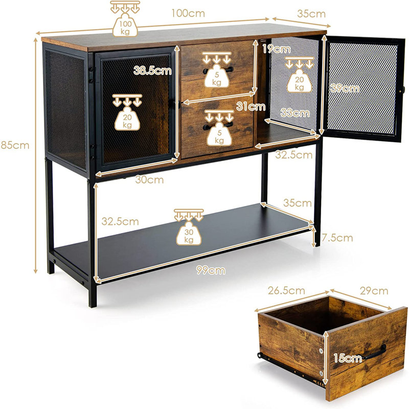 Psyllatos 100cm Sideboard
