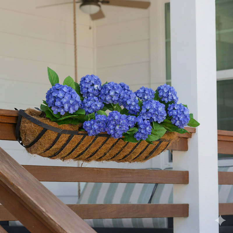 Hydrangea Window Box Filler with weight, Blue