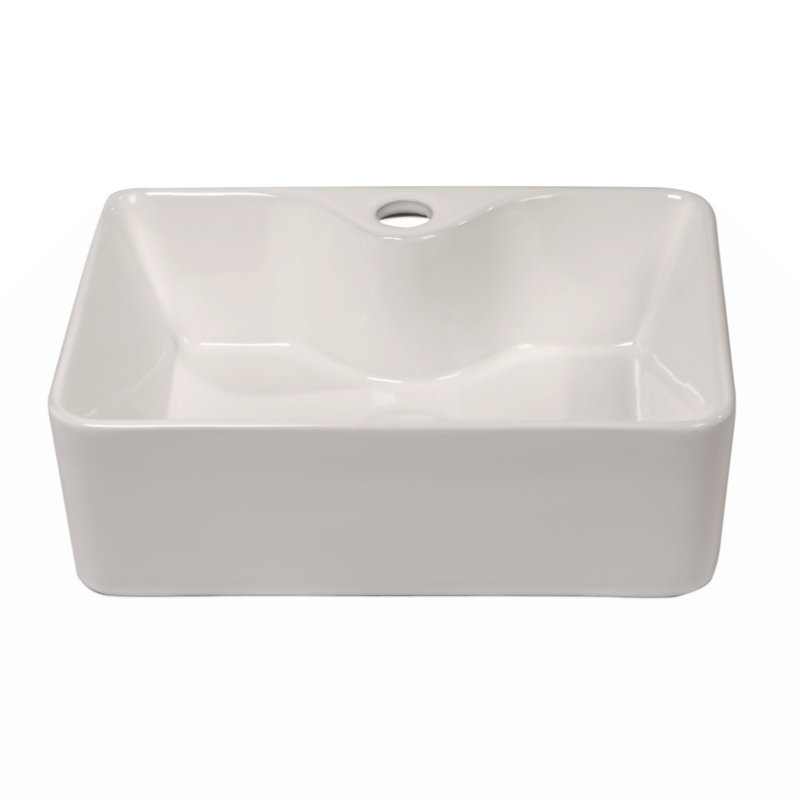 16"X12"  Ceramic Rectangular Vessel Bathroom Sink