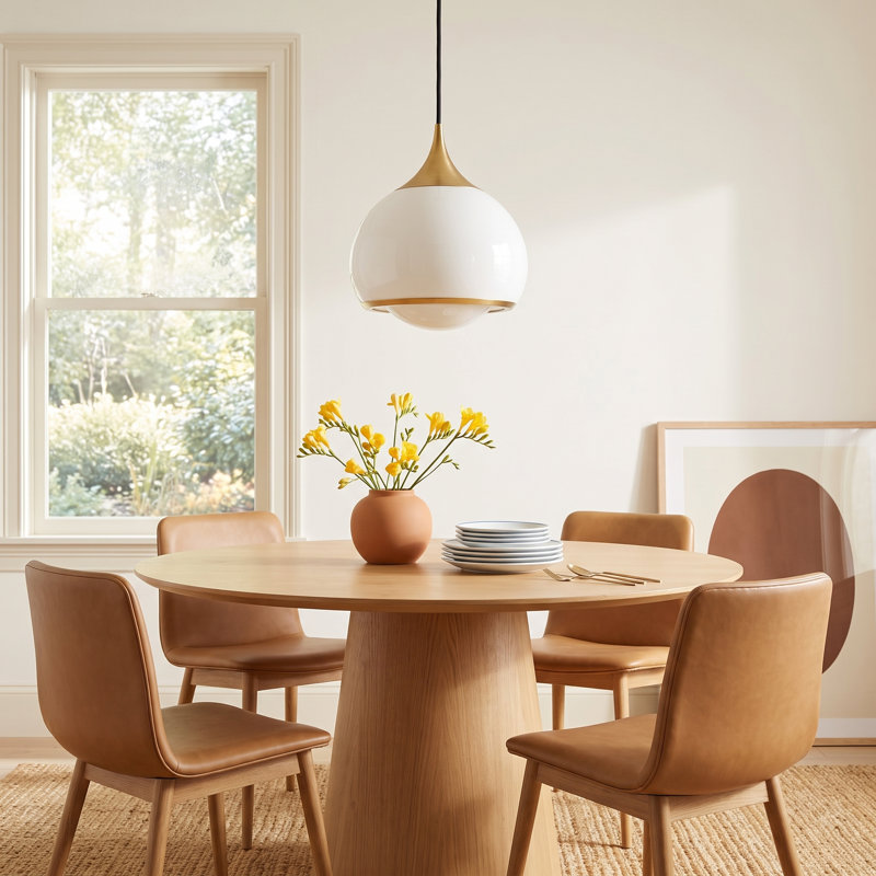Kegan 1 - Light Single Pendant, Aged Brass, 11.5" H x 10" W x 10" D
