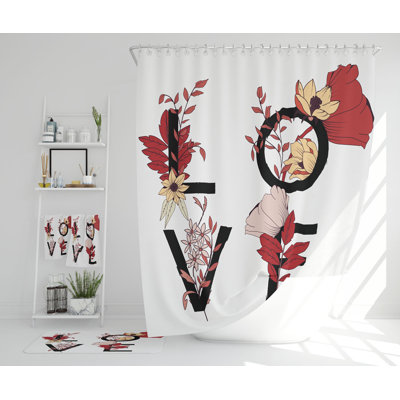 Navindra Polyester Shower Curtain Set