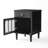23"H Traditional Solid Wood Nightstand with Fluted Glass Door, Drawer-Right-102430248-102430245
