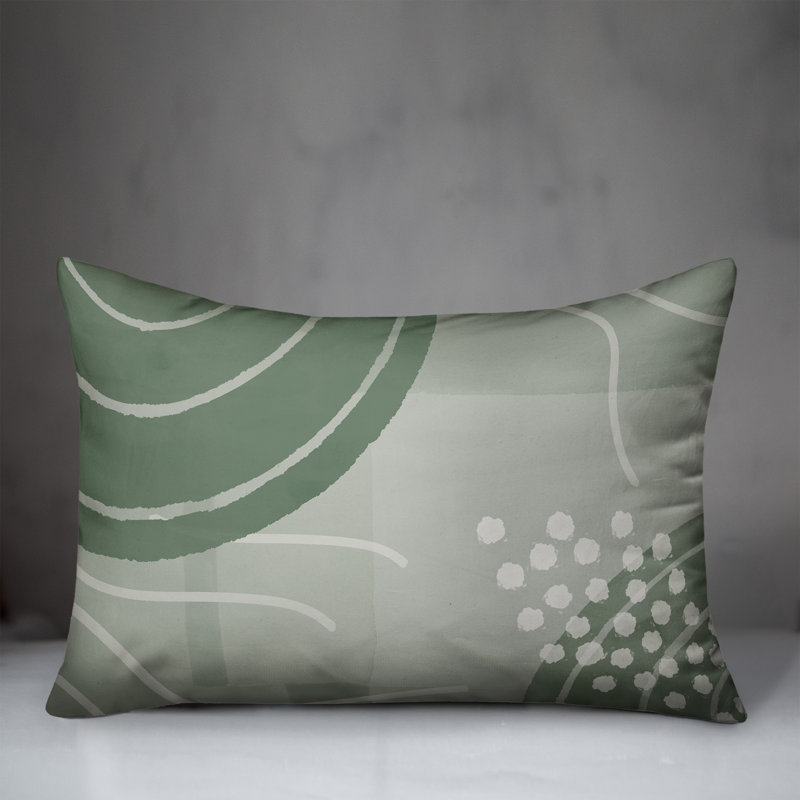Housse et insert de coussin rectangulaire extérieur Glow Lines 15, Vert
