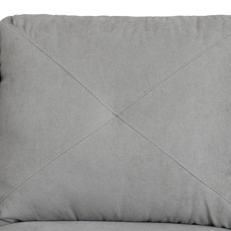 Mauriac Upholstered Sofa, Light Gray Velvet